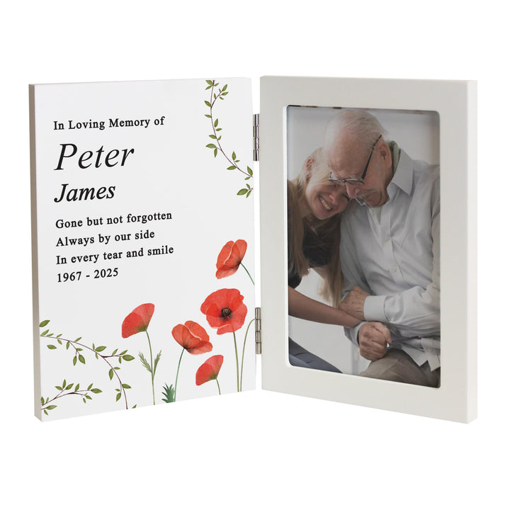 Personalised Memorial Wooden Hinged 6x4 Photo Frame – alternative view