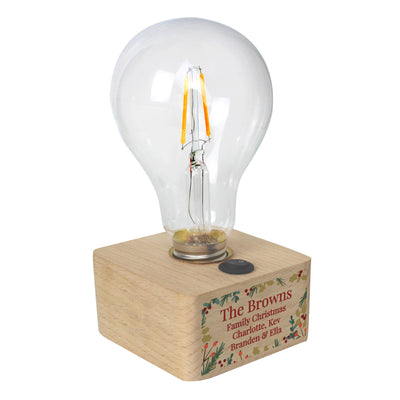 Personalised Christmas Foliage Light Bulb