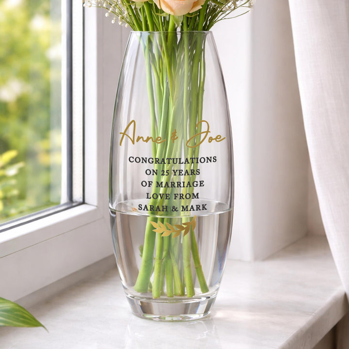 Personalised Free Text Bullet Vase, The Personal Shop, personalised gifts