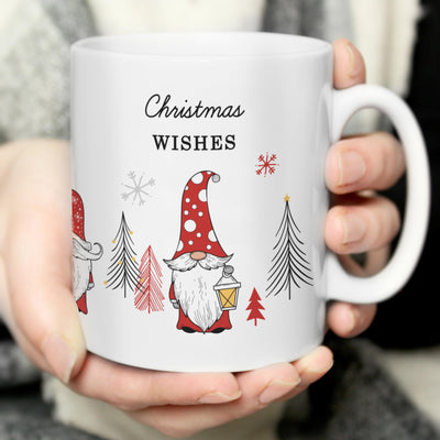 Personalised Christmas Gonk Pattern Mug