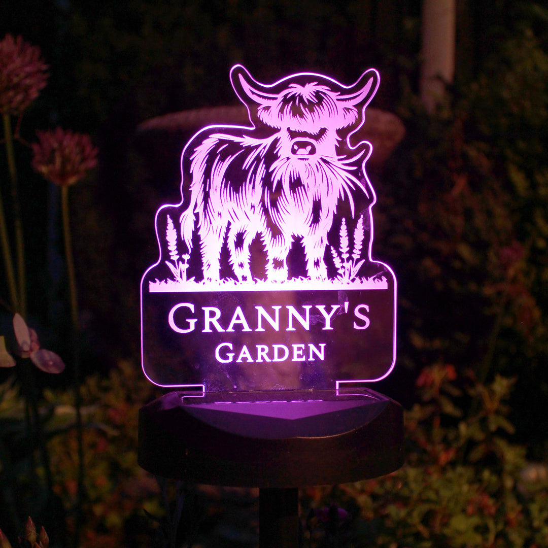 Personalised Highland Garden Solar Light – alternative view