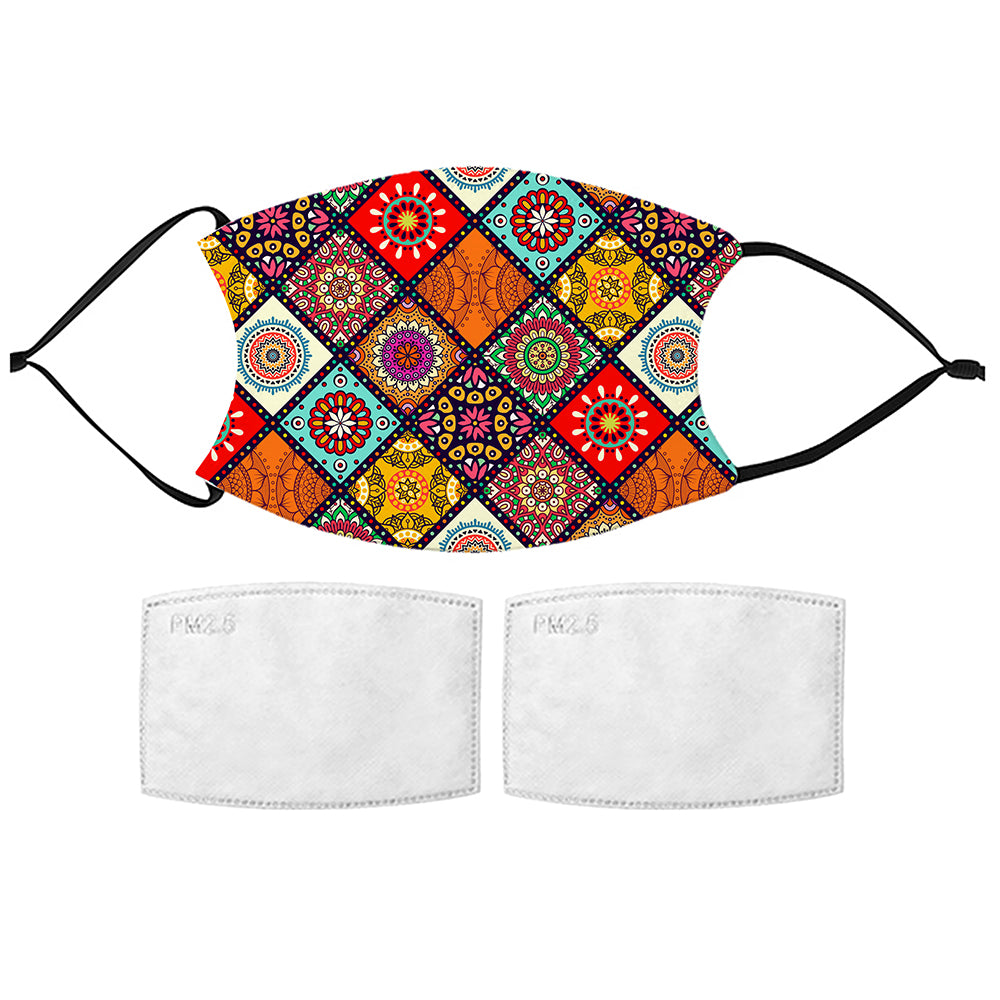 Colourful Tile Pattern Reusable Face Mask with Filters, The Personal Shop, personalised gifts