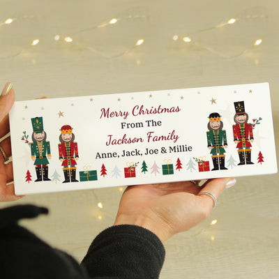 Personalised Christmas Nutcracker Wooden Mantel Ornament