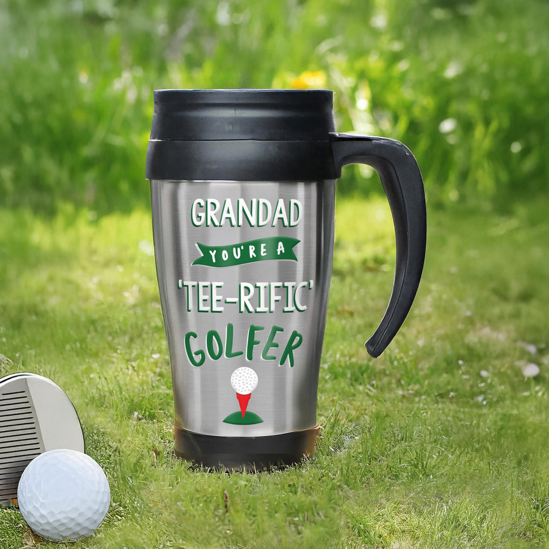 Personalised Golf Travel Mug, The Personal Shop, personalised gifts
