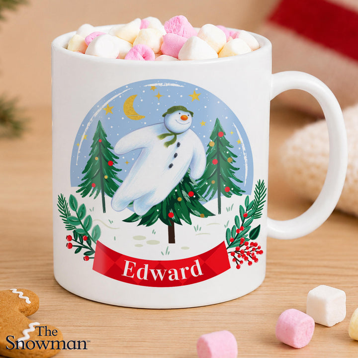 Personalised The Snowman Plastic Mug - Christmas Wishes