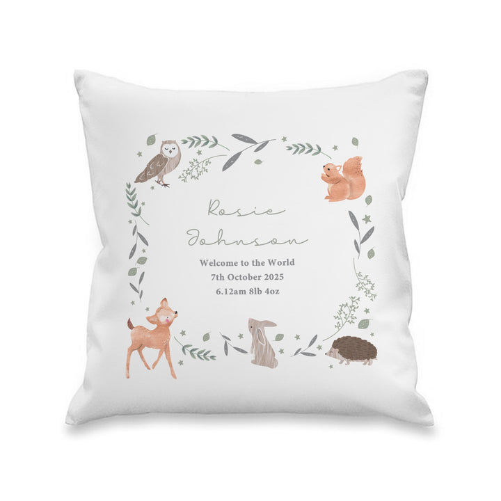 Personalised Woodland Animals Cushion – alternative view