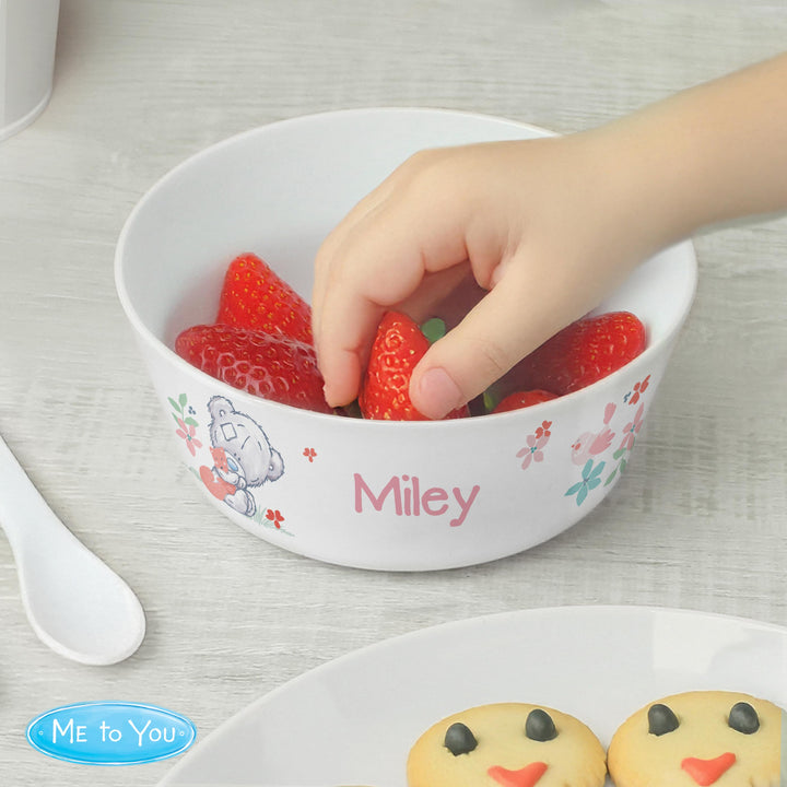 Personalised Tiny Tatty Teddy Woodland Animal Plastic Bowl, The Personal Shop, personalised gifts