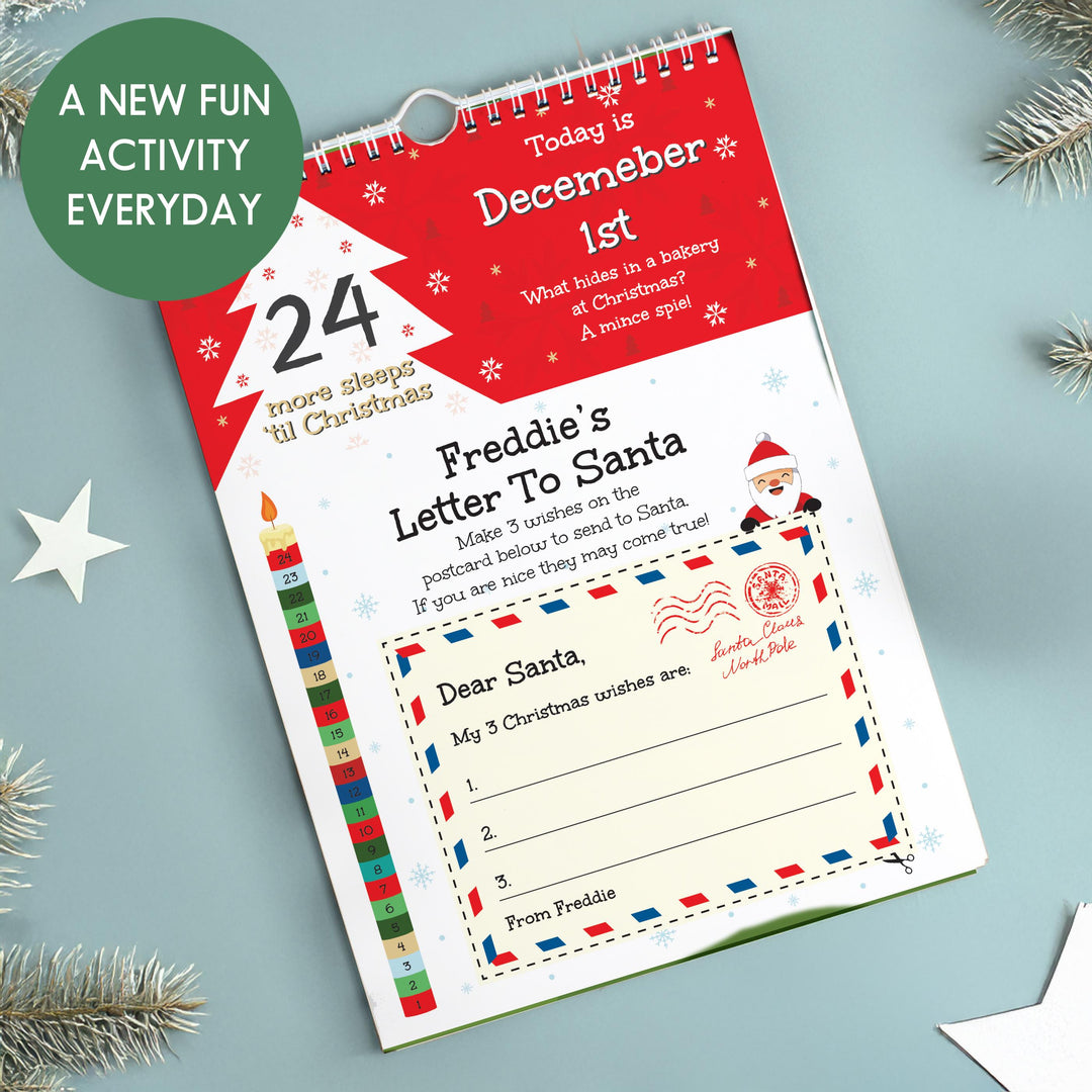 Personalised 24 Sleeps Christmas Activity Advent Calendar – alternative view