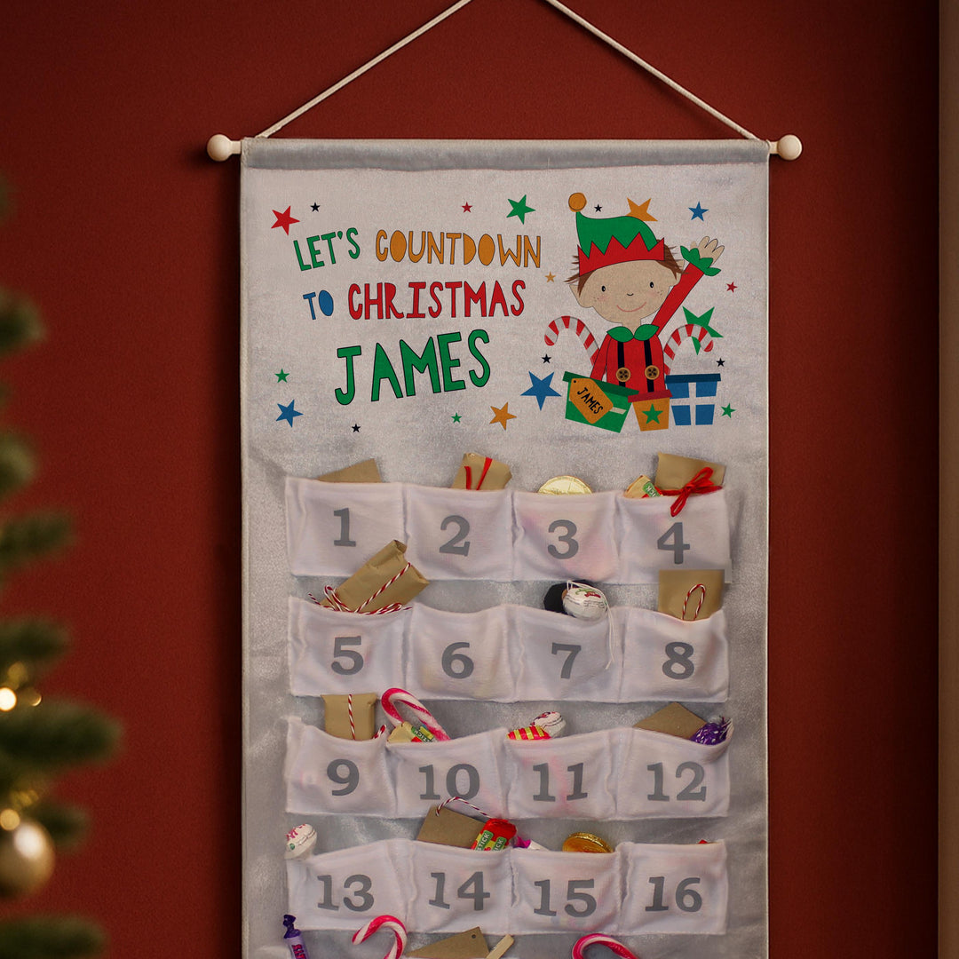 Personalised Christmas Elf Advent Calendar – alternative view