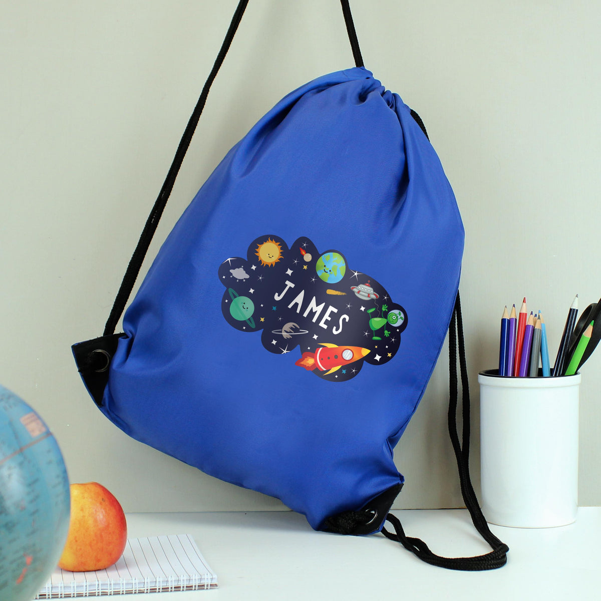 Personalised Space Blue Kit Bag – alternative view