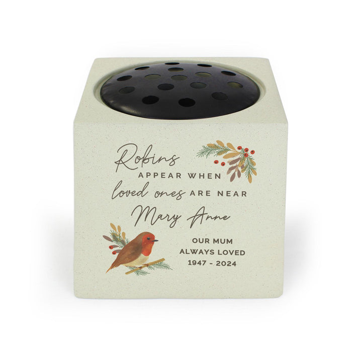 Personalised Robins Appear Memorial Vase, The Personal Shop, personalised gifts