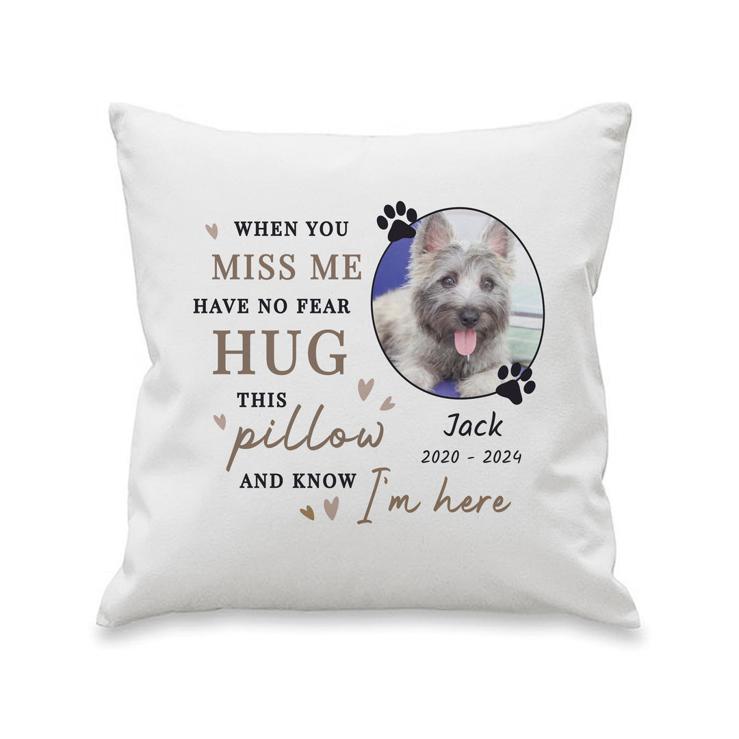 Personalised Memorial Pet Photo Upload Cushion – alternative view