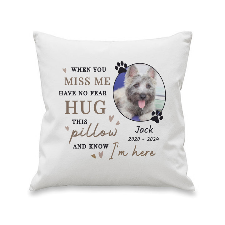 Personalised Memorial Pet Photo Upload Cushion – alternative view
