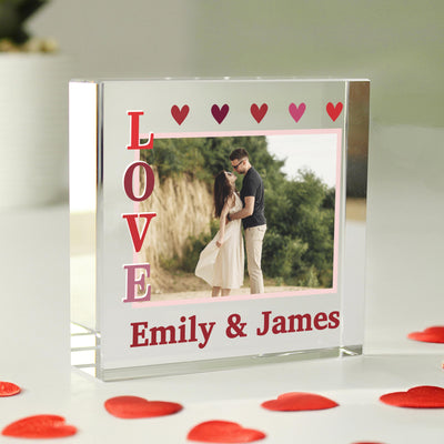 Personalised LOVE Photo Upload Crystal Token