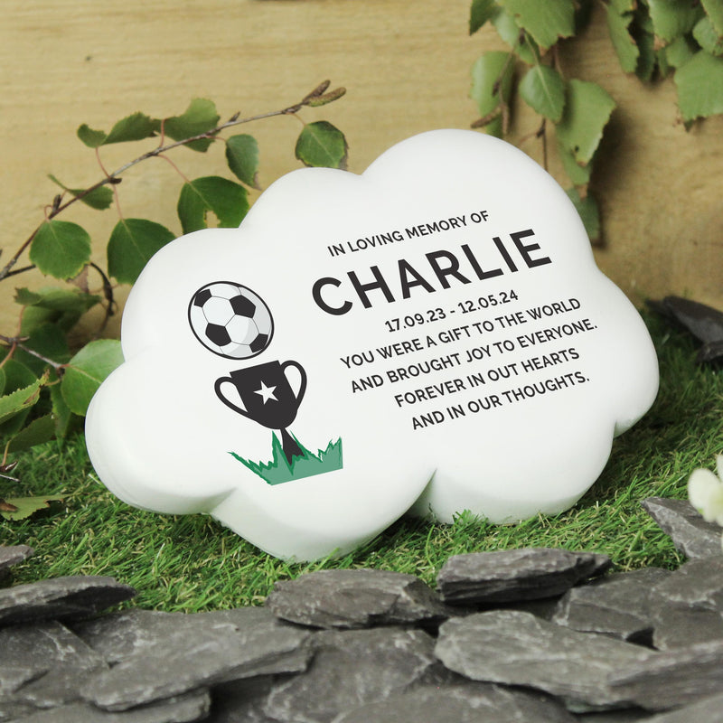 Personalised Football Resin Memorial Cloud