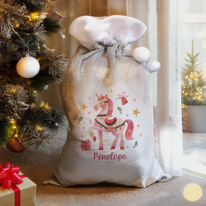 Personalised Unicorn Christmas Sack – alternative view