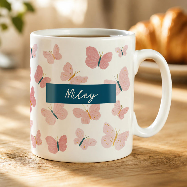 Personalised Butterfly Mug, The Personal Shop, personalised gifts