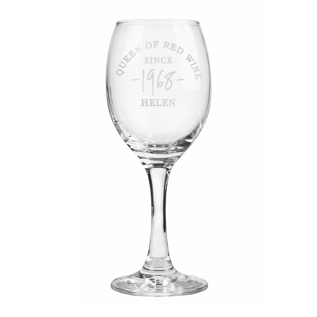 Personalised Since Wine Glass, The Personal Shop, personalised gifts