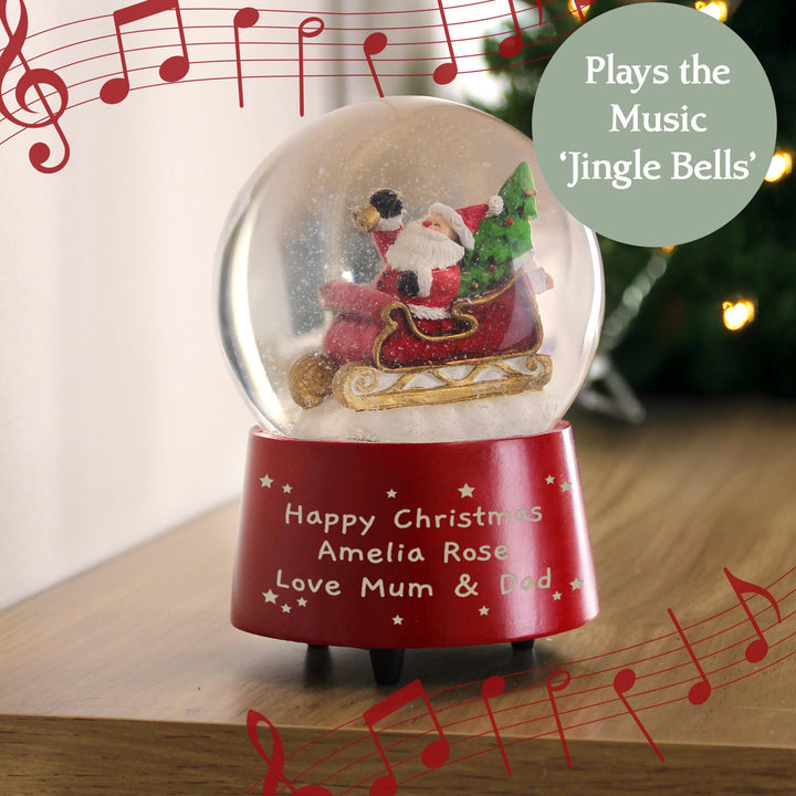 Personalised Message Musical Santa Globe, The Personal Shop, personalised gifts