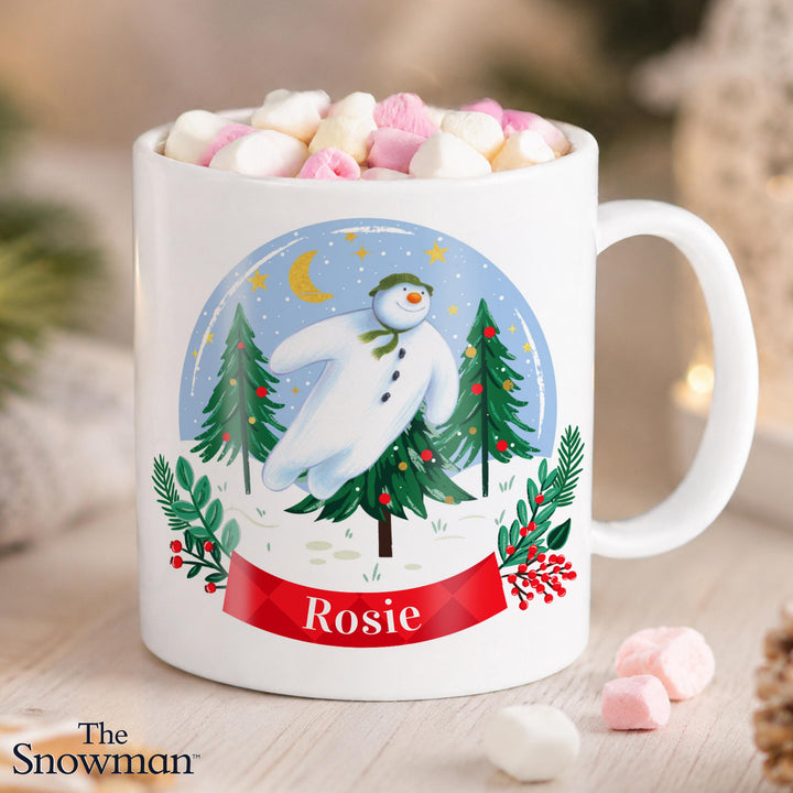 Personalised The Snowman Plastic Mug - Christmas Wishes