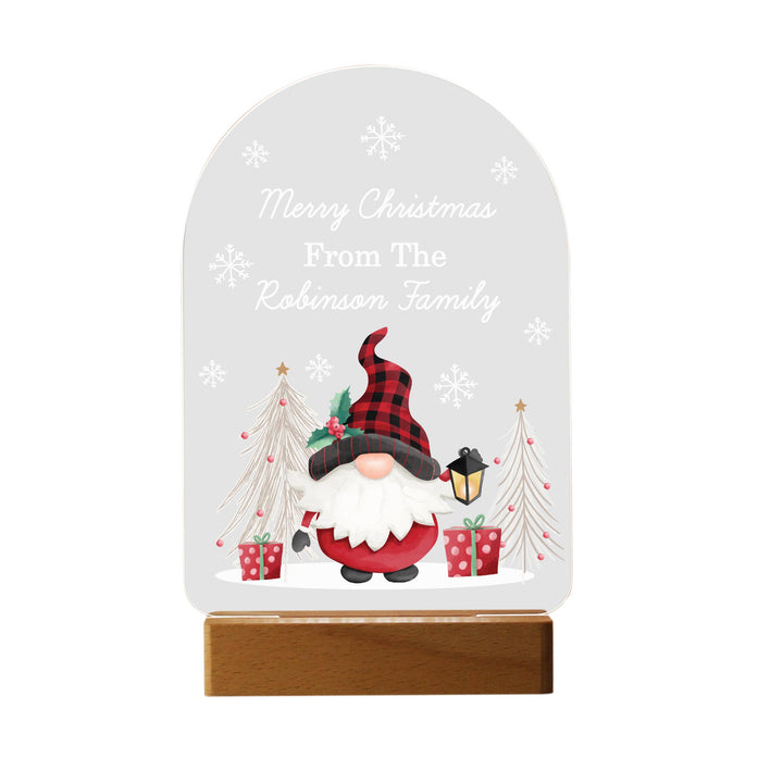 Personalised Gonk Wooden Based LED Christmas Light – alternative view