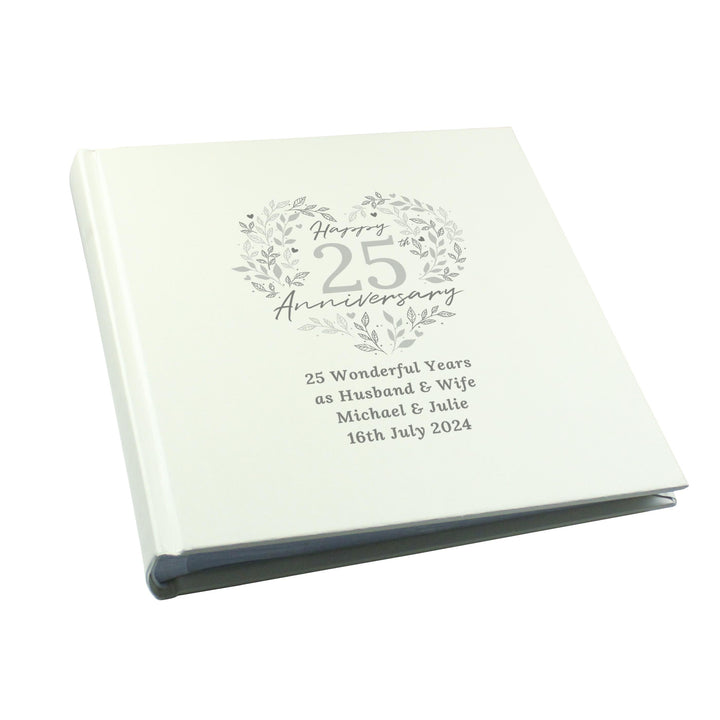 Personalised 25th Silver Wedding Anniversary Photo Album – alternative view