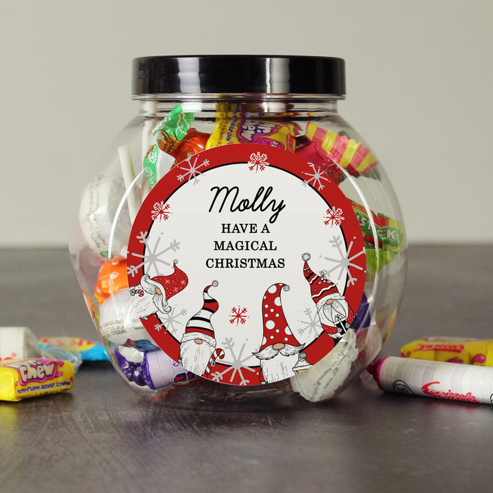 Personalised Gonk Christmas Sweet Jar – alternative view