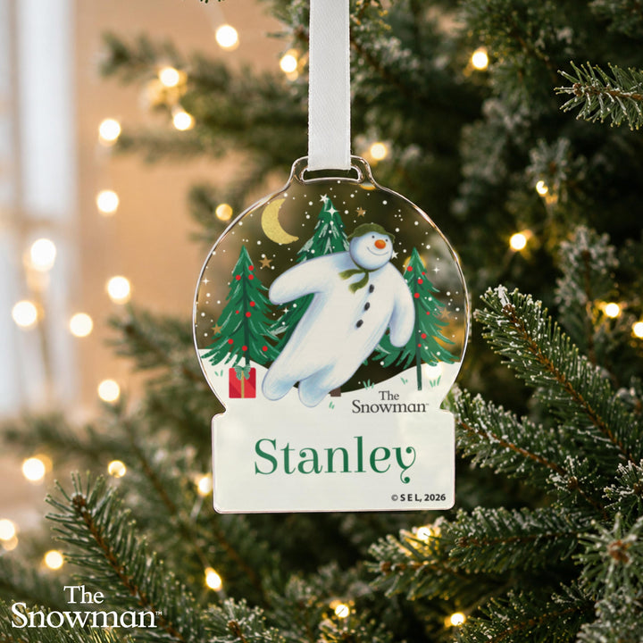 Personalised Acrylic Snow Globe Decoration – The Snowman