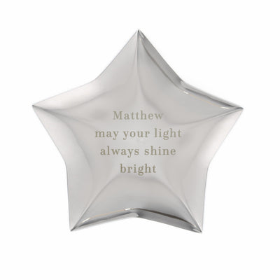 Personalised Engraved Star Trinket Box