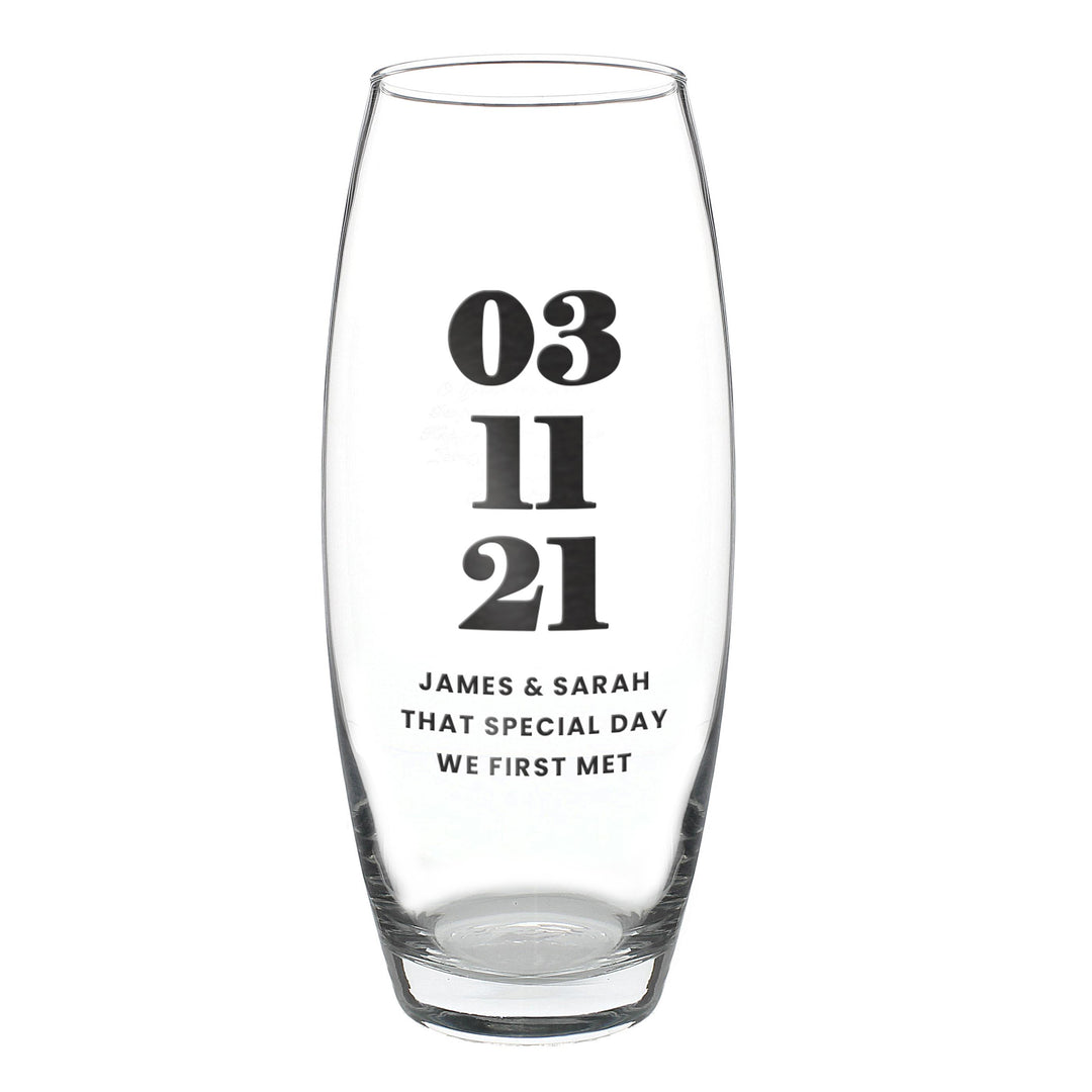 Personalised Special Date Bullet Vase, The Personal Shop, personalised gifts