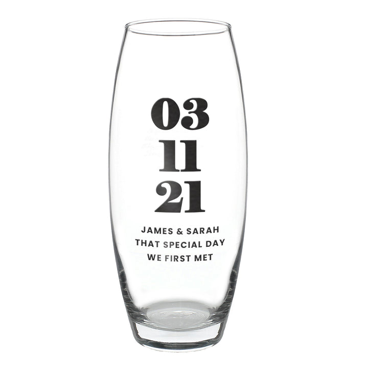 Personalised Special Date Bullet Vase, The Personal Shop, personalised gifts
