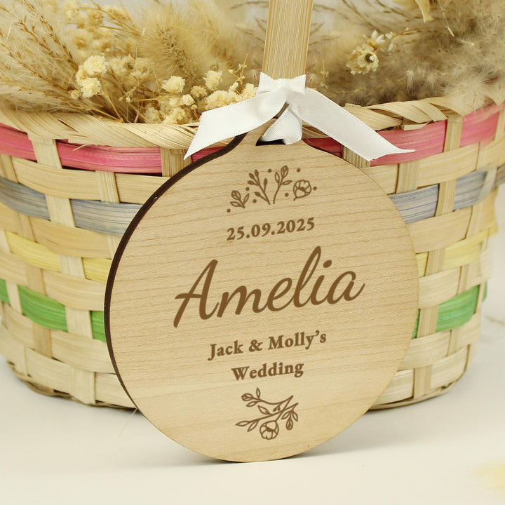 Personalised Wedding Party Wooden Tag – alternative view