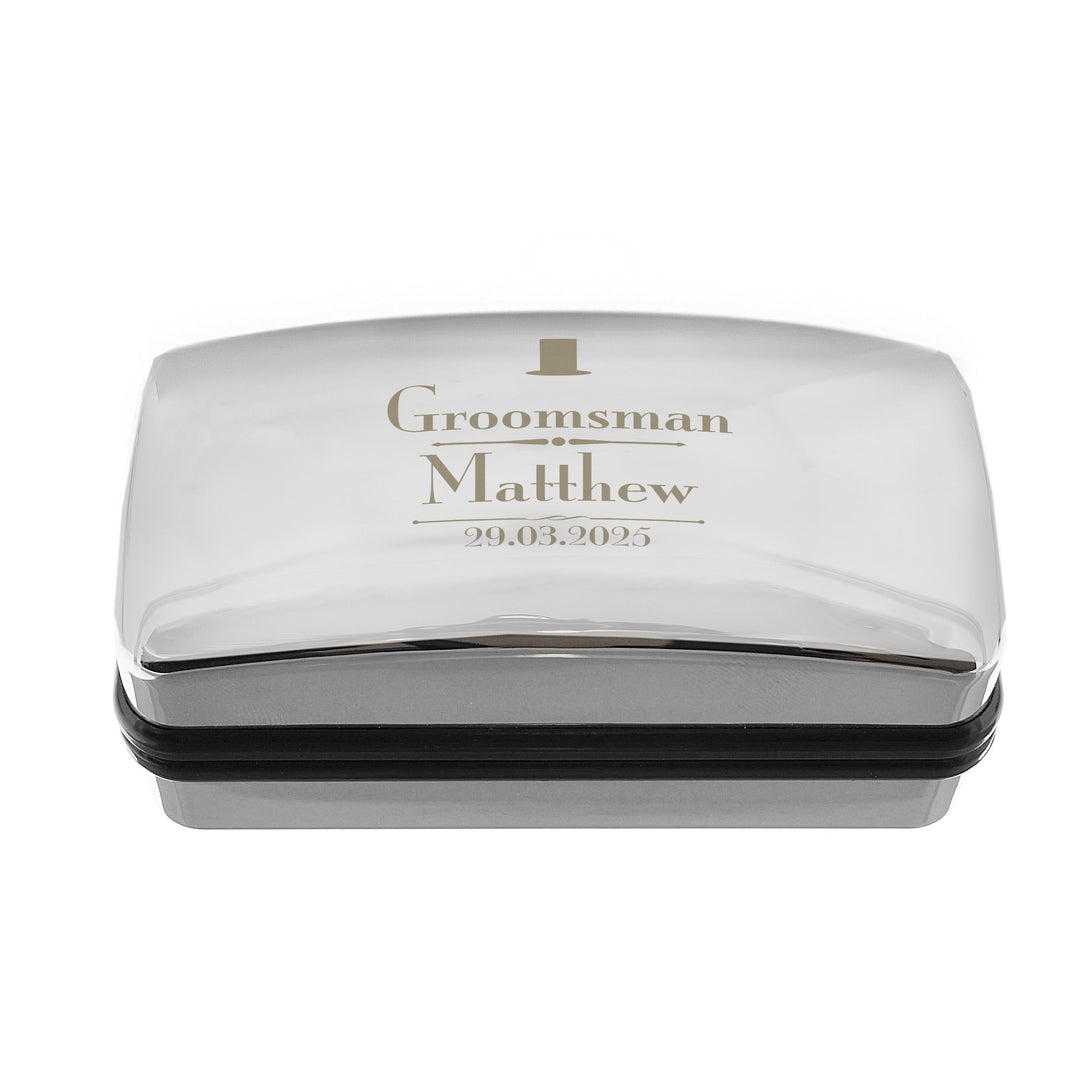 Personalised Groomsman Cufflink Box – alternative view