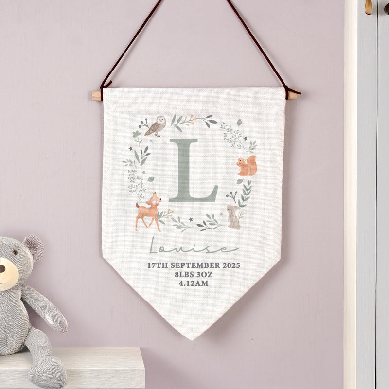 Personalised New Baby Wall Art Banner