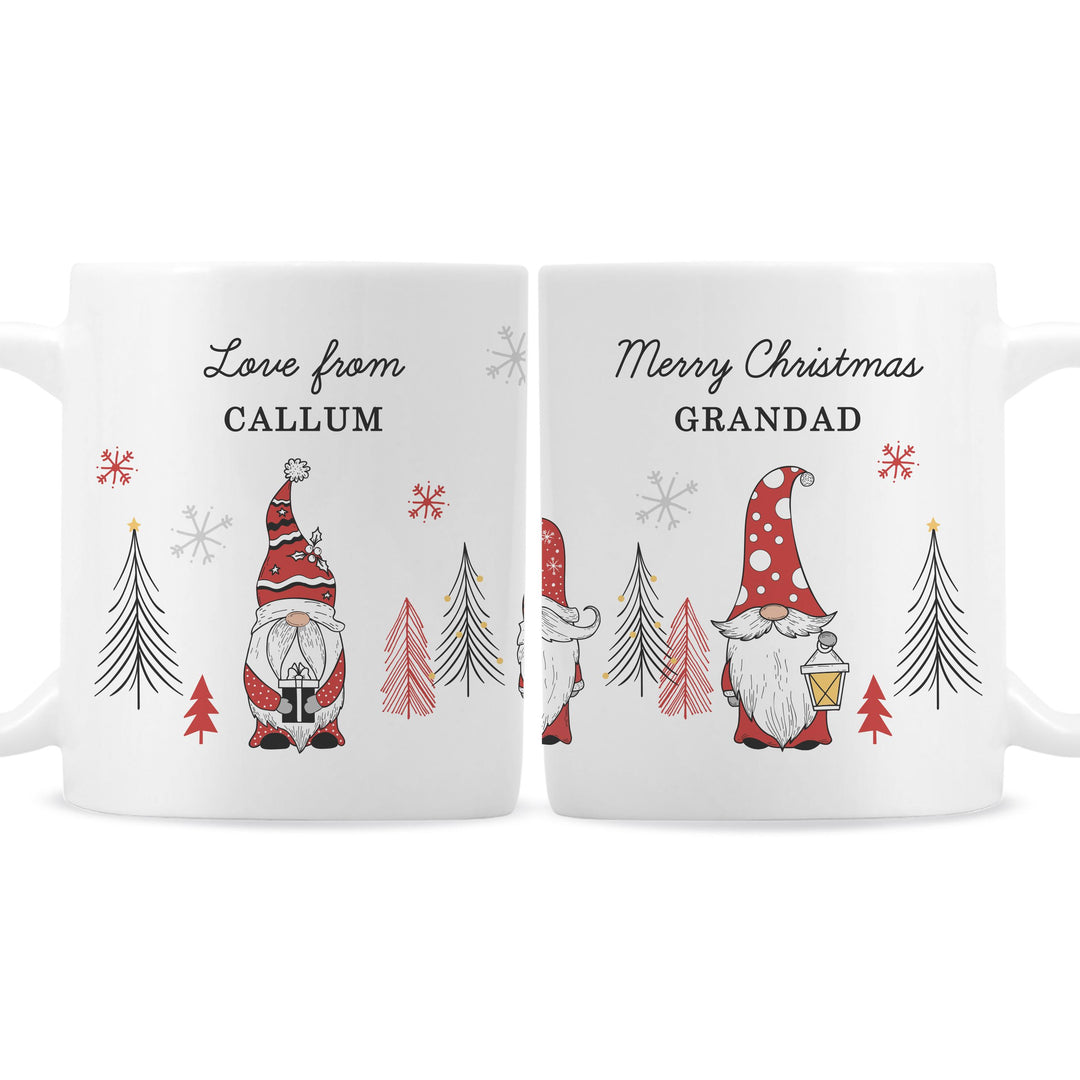 Personalised Christmas Gonk Pattern Mug – alternative view