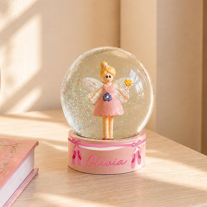 Personalised Fairy Snow Globe with Ballet Shoes, The Personal Shop, personalised gifts