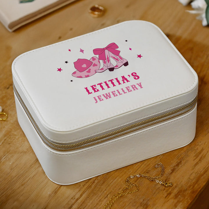 Personalised Cowgirl Travel Jewellery Box – alternative view