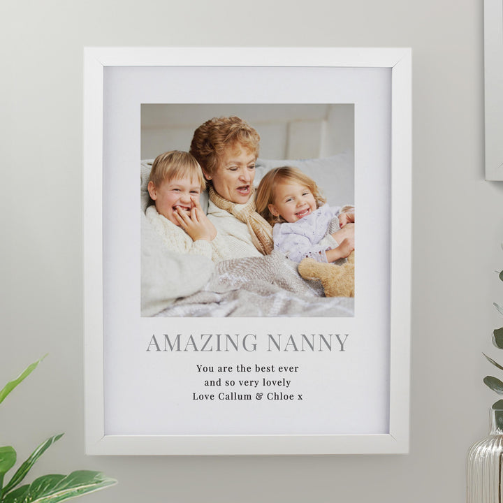 Personalised Square Photo Upload White Poster Frame – alternative view