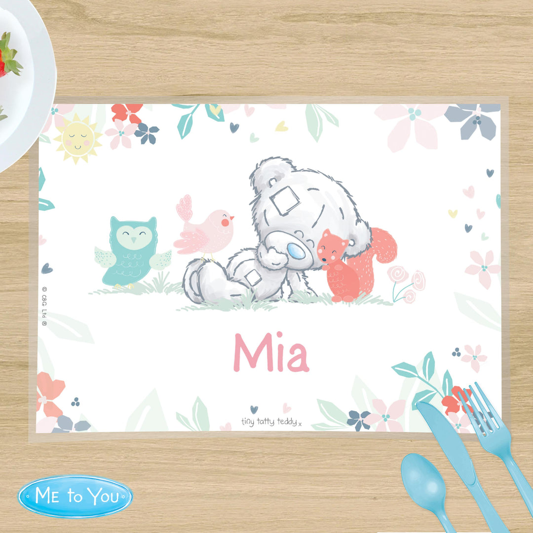 Personalised Tiny Tatty Teddy Woodland Animal Placemat – alternative view