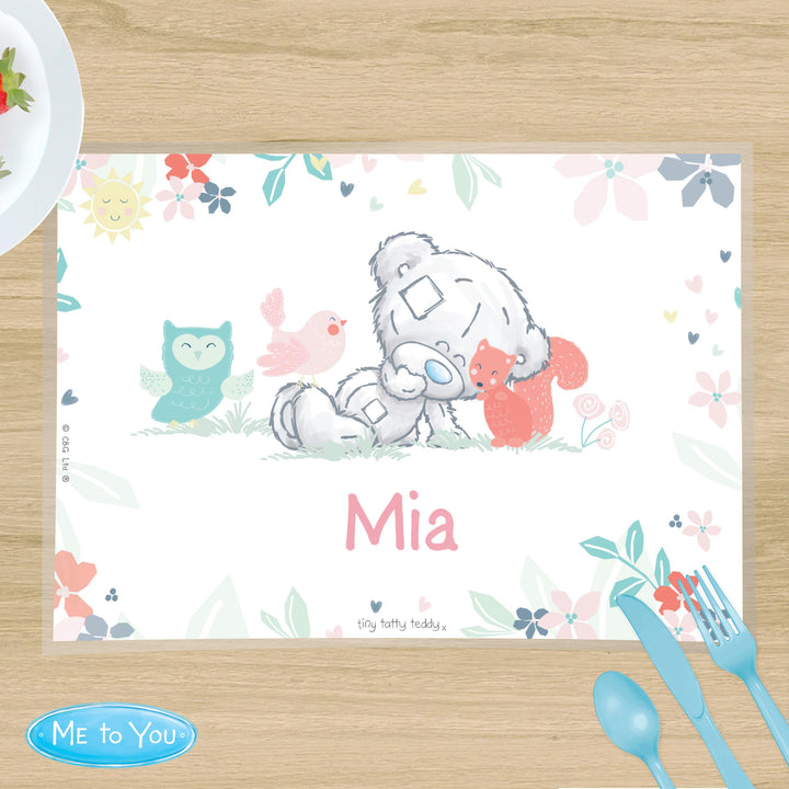 Personalised Tiny Tatty Teddy Woodland Animal Placemat – alternative view