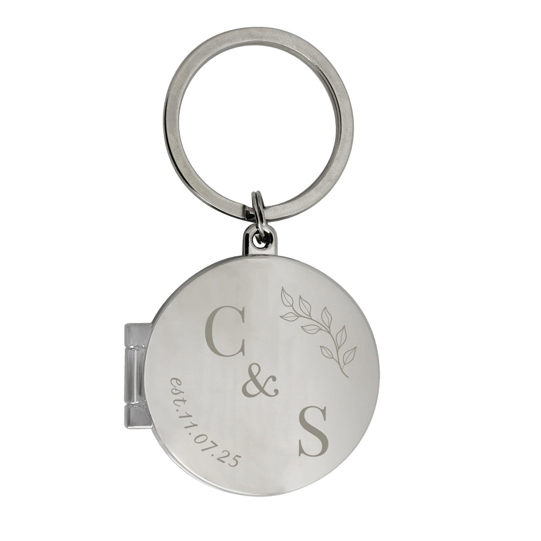 Personalised Foliage Couples Photo Keyring, The Personal Shop, personalised gifts
