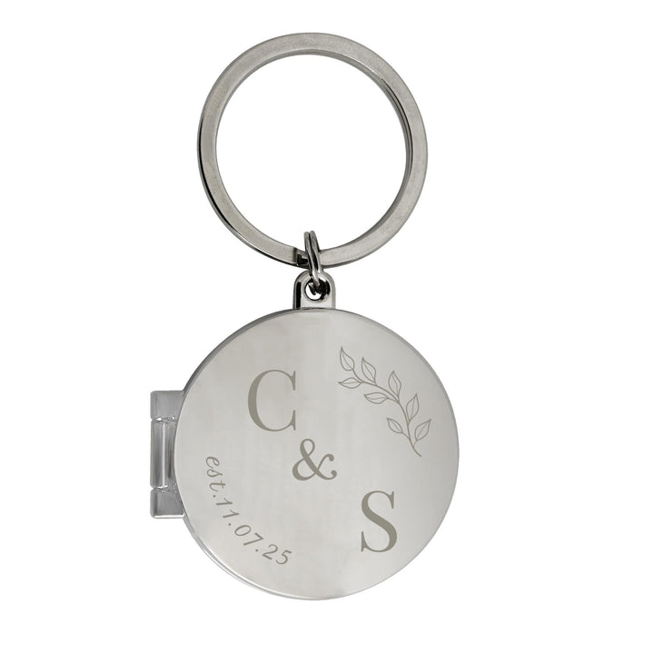 Personalised Foliage Couples Photo Keyring, The Personal Shop, personalised gifts