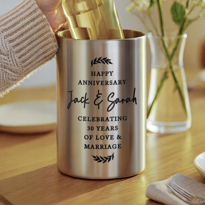 Personalised Free Text Wine Cooler, The Personal Shop, personalised gifts