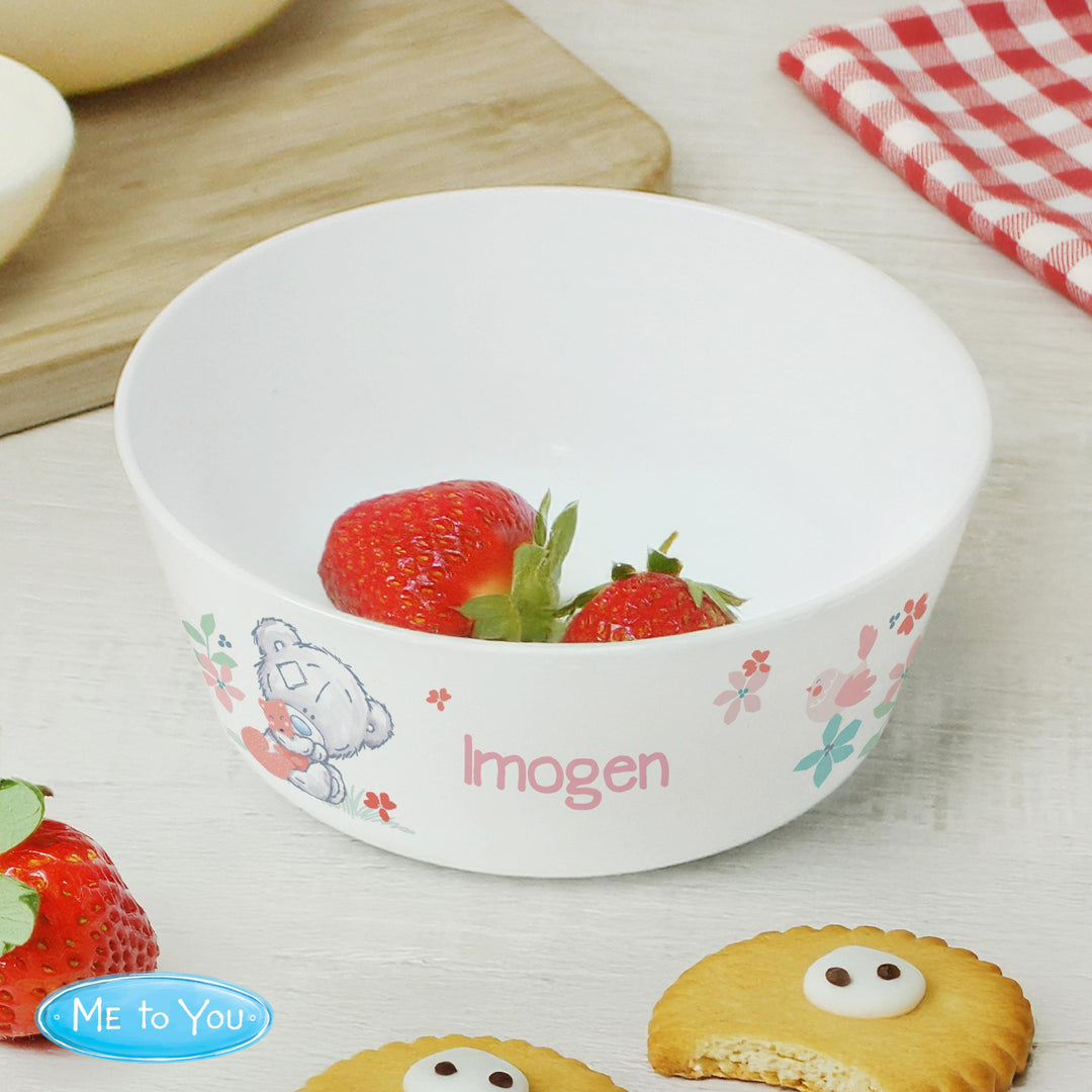 Personalised Tiny Tatty Teddy Woodland Animal Plastic Bowl, The Personal Shop, personalised gifts