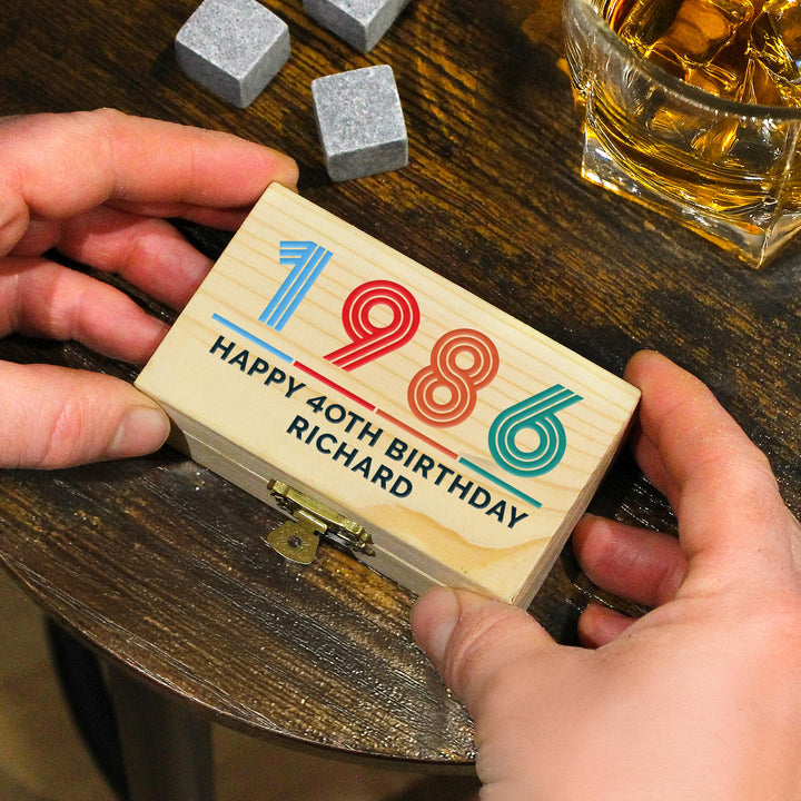 Personalised Big Age Whisky Stones, The Personal Shop, personalised gifts