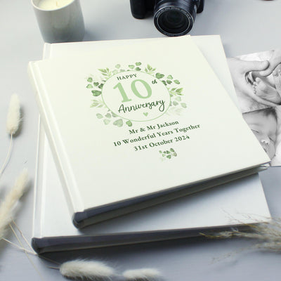 Personalised Botanical Anniversary Photo Album