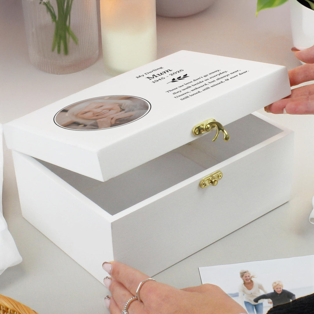 Personalised Photo Upload Memorial Keepsake Box – alternative view