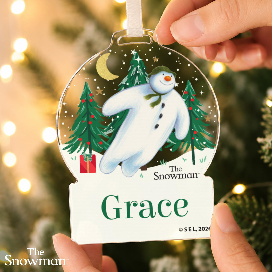 Personalised Acrylic Snow Globe Decoration – The Snowman