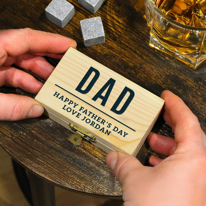 Personalised Free Text Whisky Stones, The Personal Shop, personalised gifts