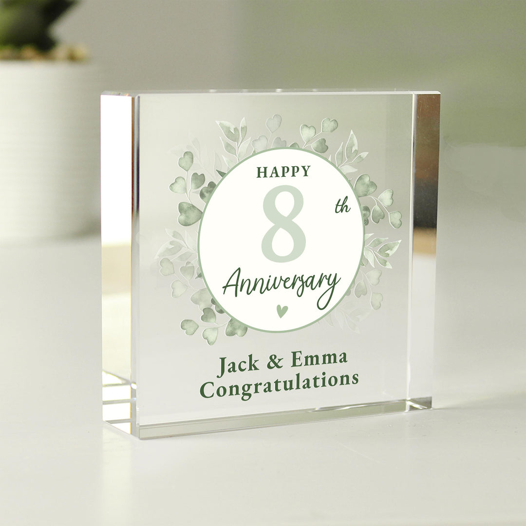 Personalised Botanical Anniversary Crystal Token – alternative view